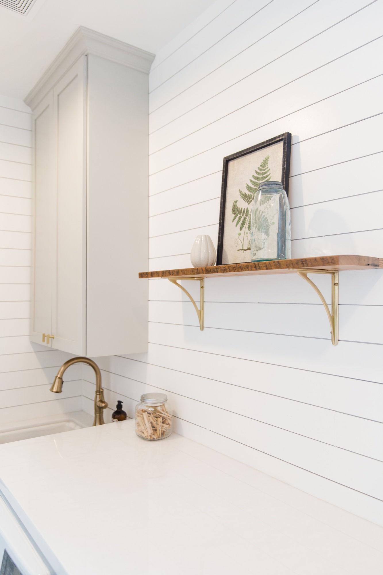 White millwork detail in a completed Phoenix remodel