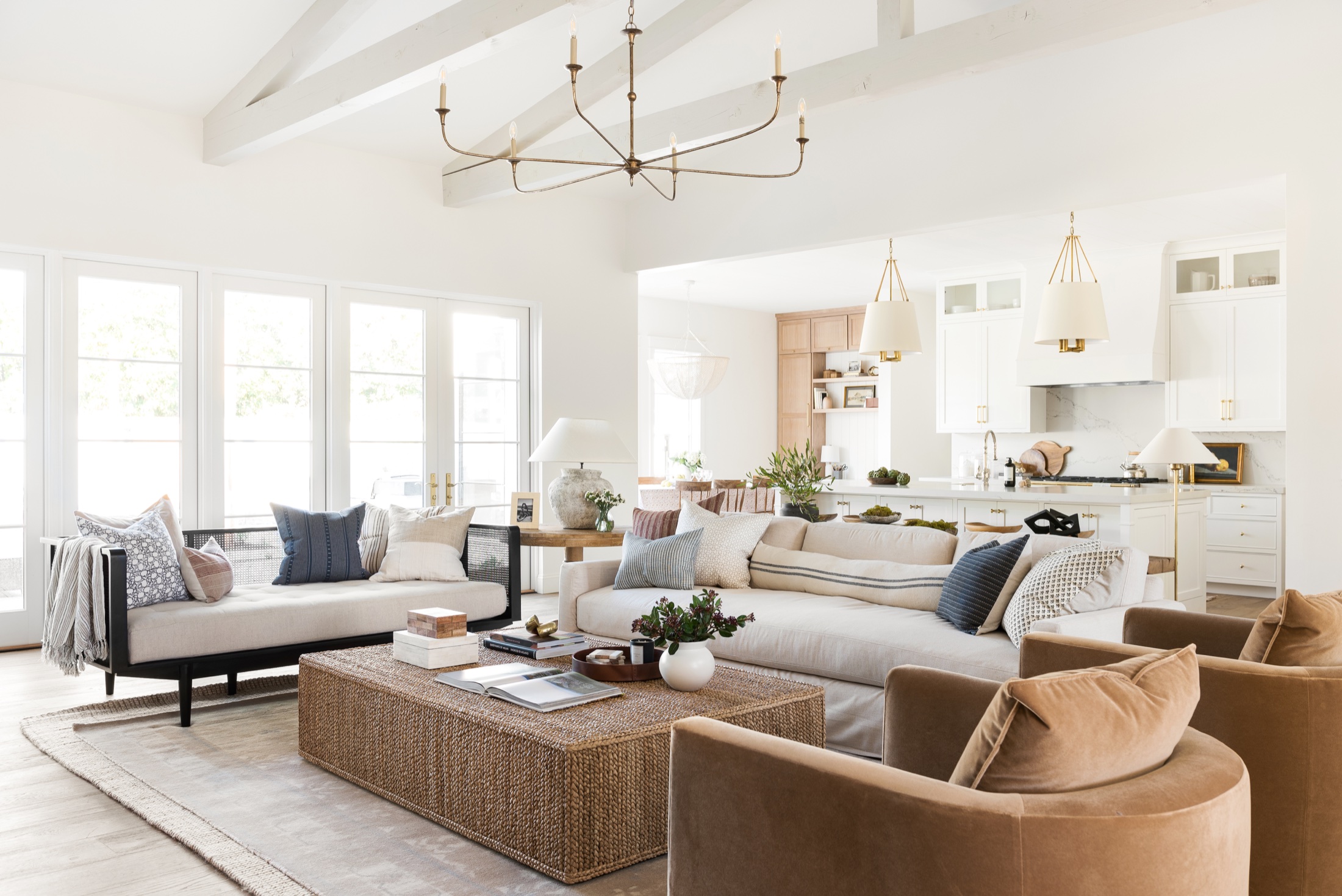 Light-filled living room in the Calle Rosa home